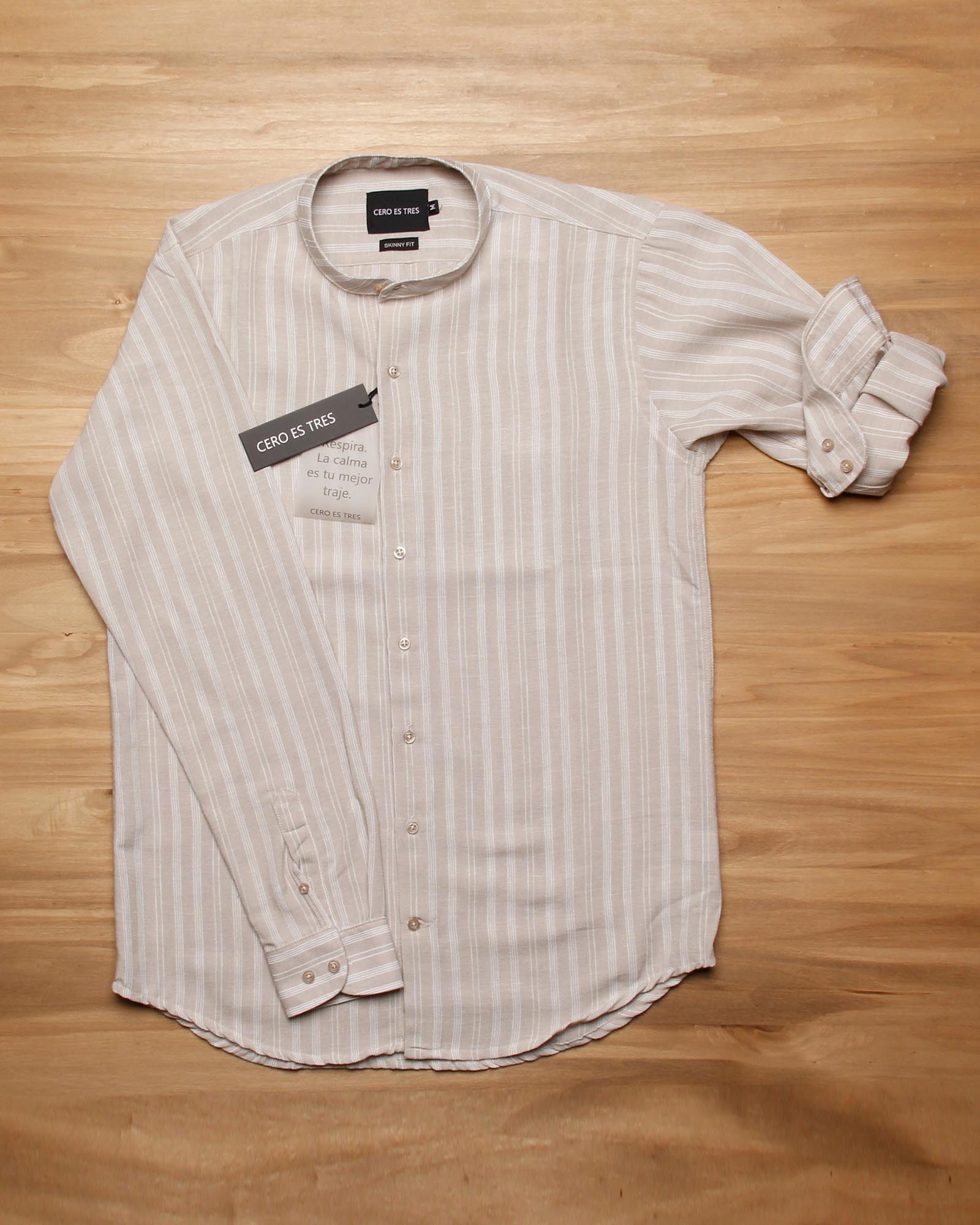 6531MAOMLBE - CAMISA CHAI BEIGE